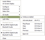 Audio Sliders: Menu